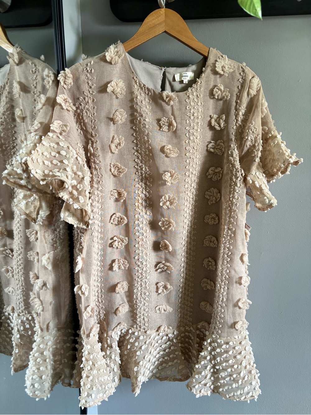 NWOT ENTRO Pom-Pom Dress size M